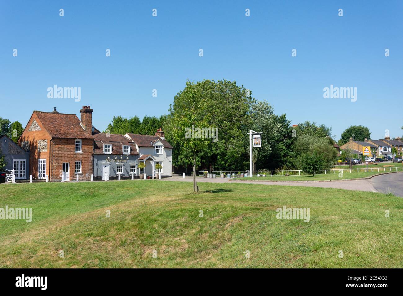 The Cricketers Pub, The Green, Sarratt, Hertfordshire, Inghilterra, Regno Unito Foto Stock