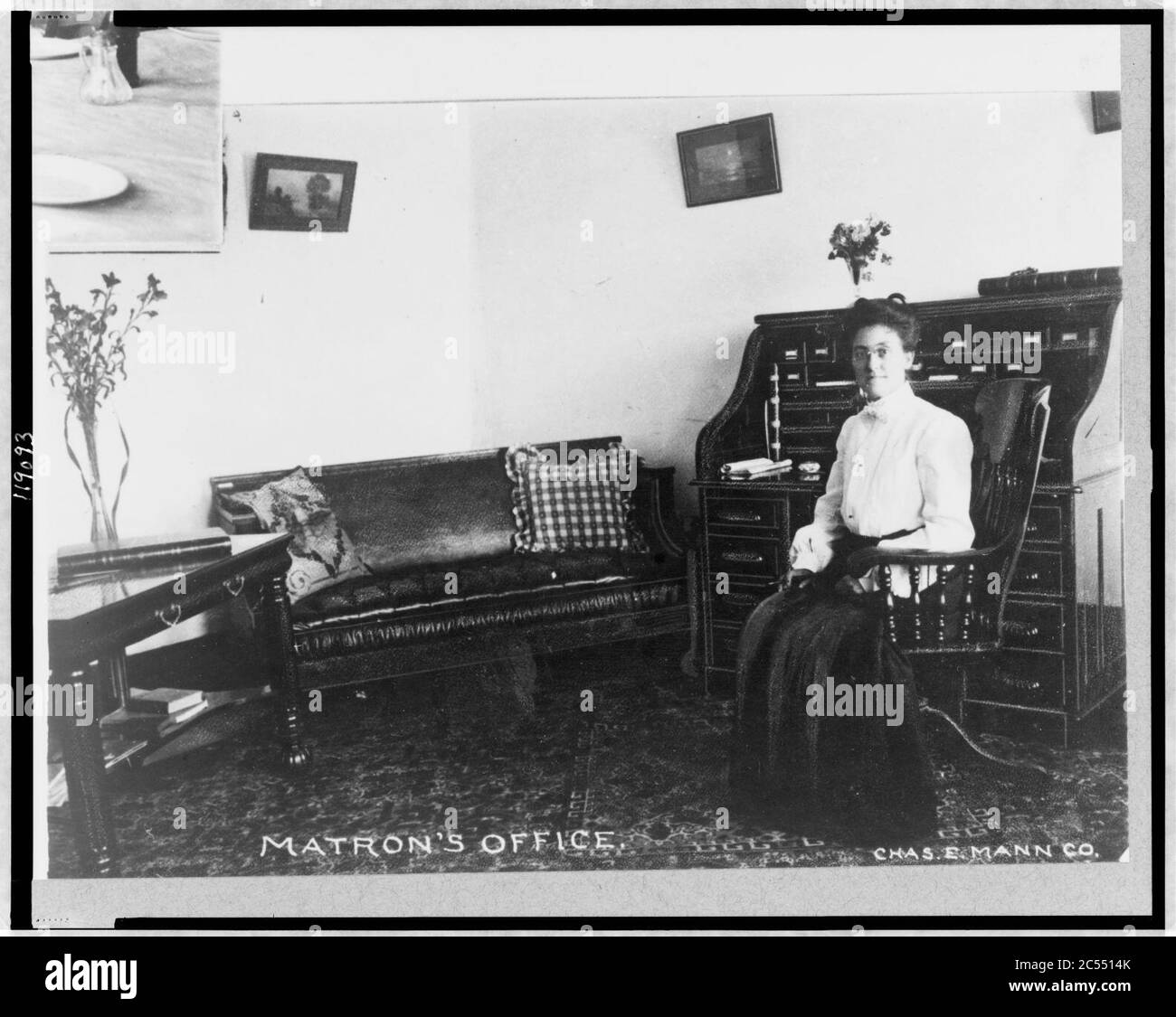 Vista interna, Iowa Odd Fellows' Orphans' Home, Mason City, Iowa - Chas. E. Mann Co. Foto Stock