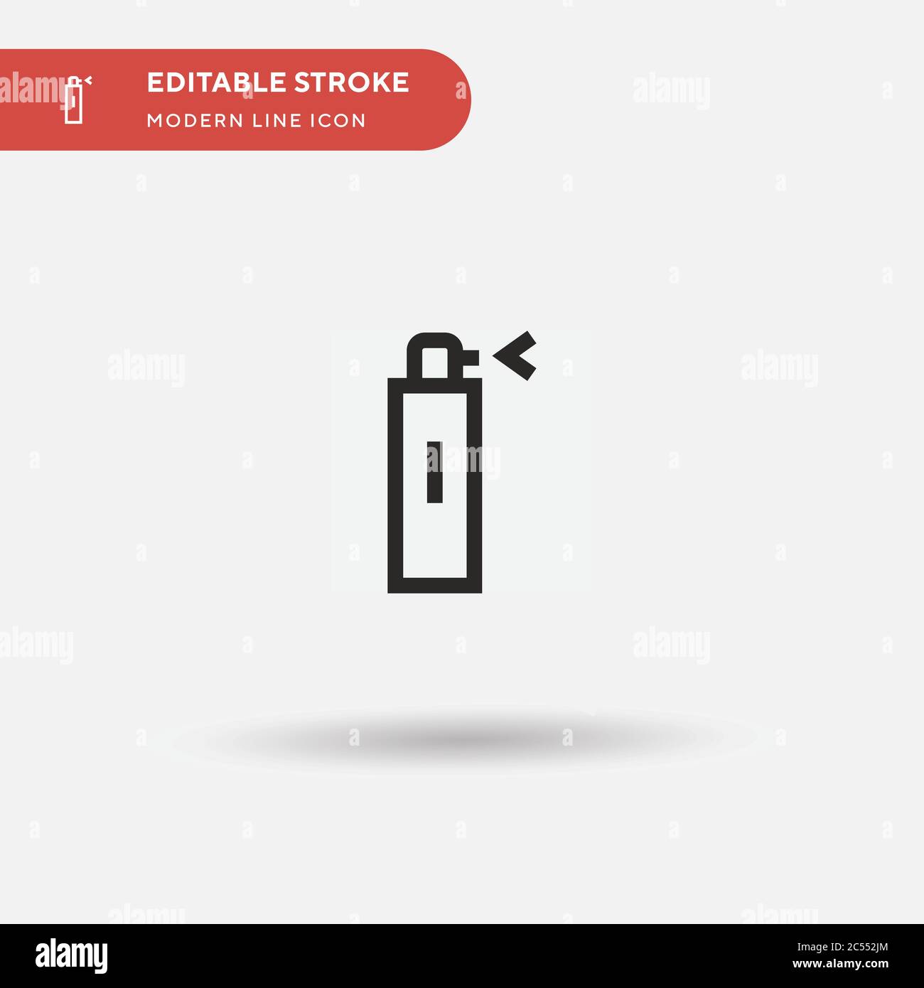 Icona spray Simple Vector. Modello di disegno simbolo illustrazione per elemento UI mobile Web. Pittogramma moderno a colori perfetto su tratto modificabile. Icone spray per il tuo progetto aziendale Illustrazione Vettoriale