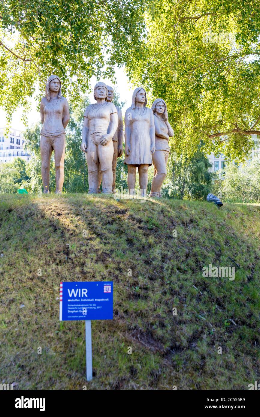 Rappresentanza dello Stato Hessiano, Teatro Giardino, noi, Figure, Giardino, Arte, Mitte, Berlino, Germania Foto Stock