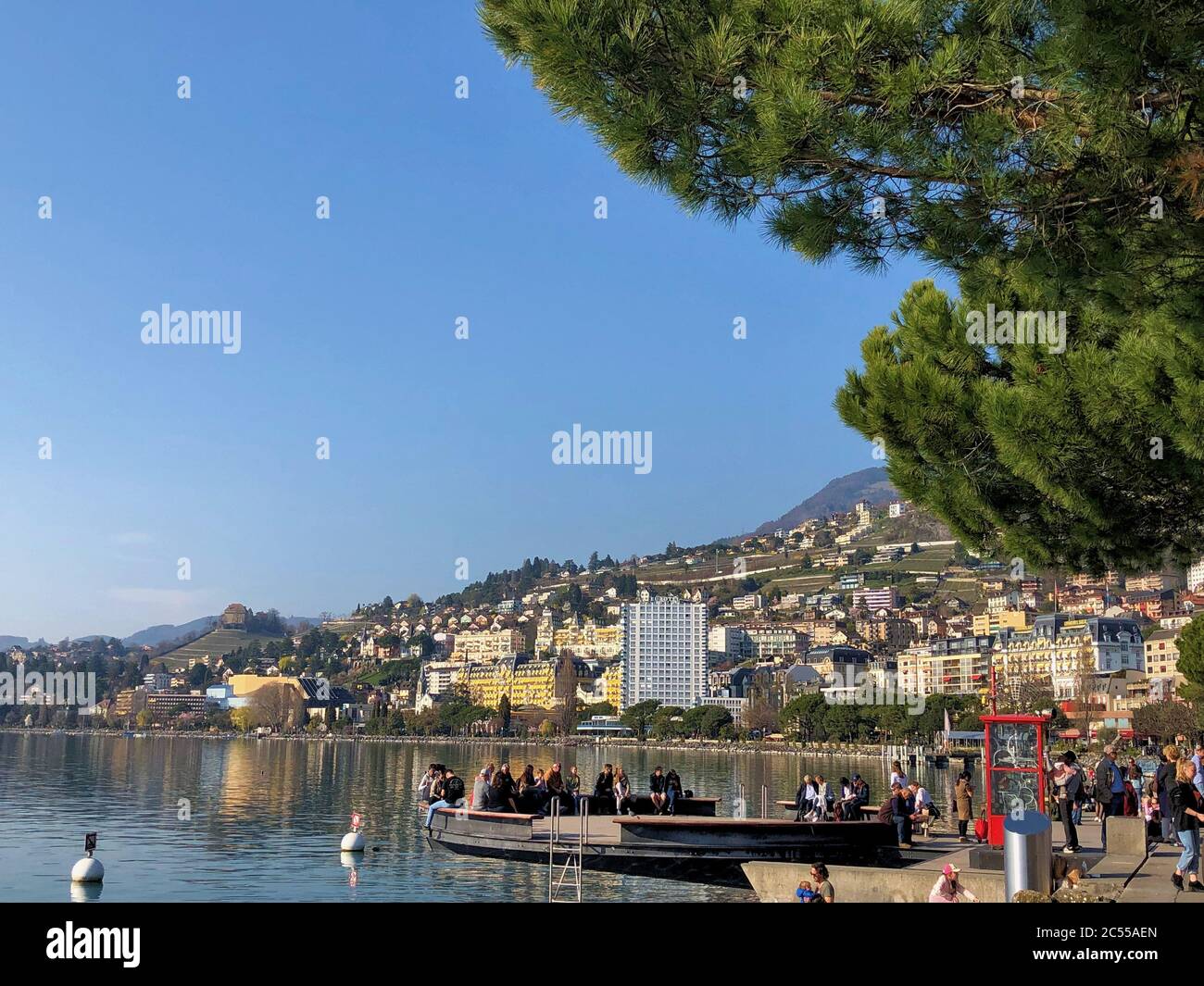 Montreux centro Foto Stock