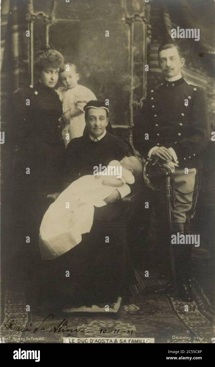 Isabel, contessa di Dowager di Parigi e la sua famiglia. Foto Stock