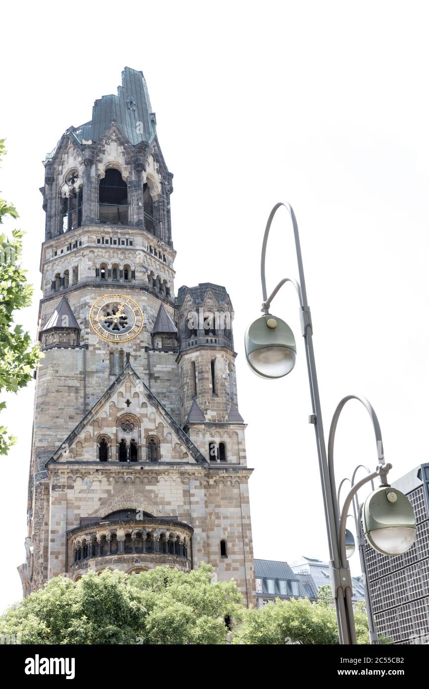 Chiesa commemorativa dell'Imperatore Guglielmo, Charlottenburg-Wilmersdorf, Berlino, Germania Foto Stock