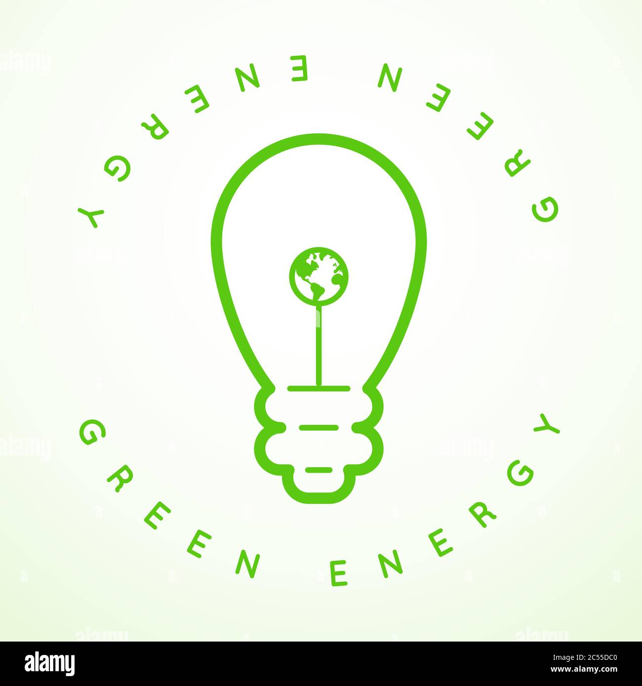 Icona energia verde vettore Illustrazione Vettoriale