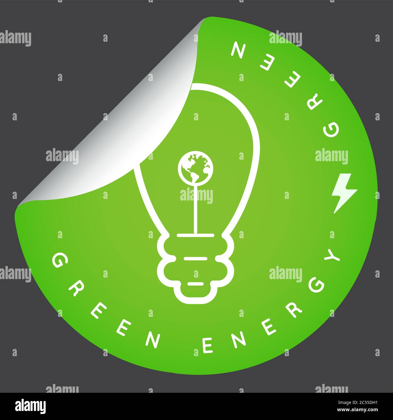 Icona energia verde vettore Illustrazione Vettoriale