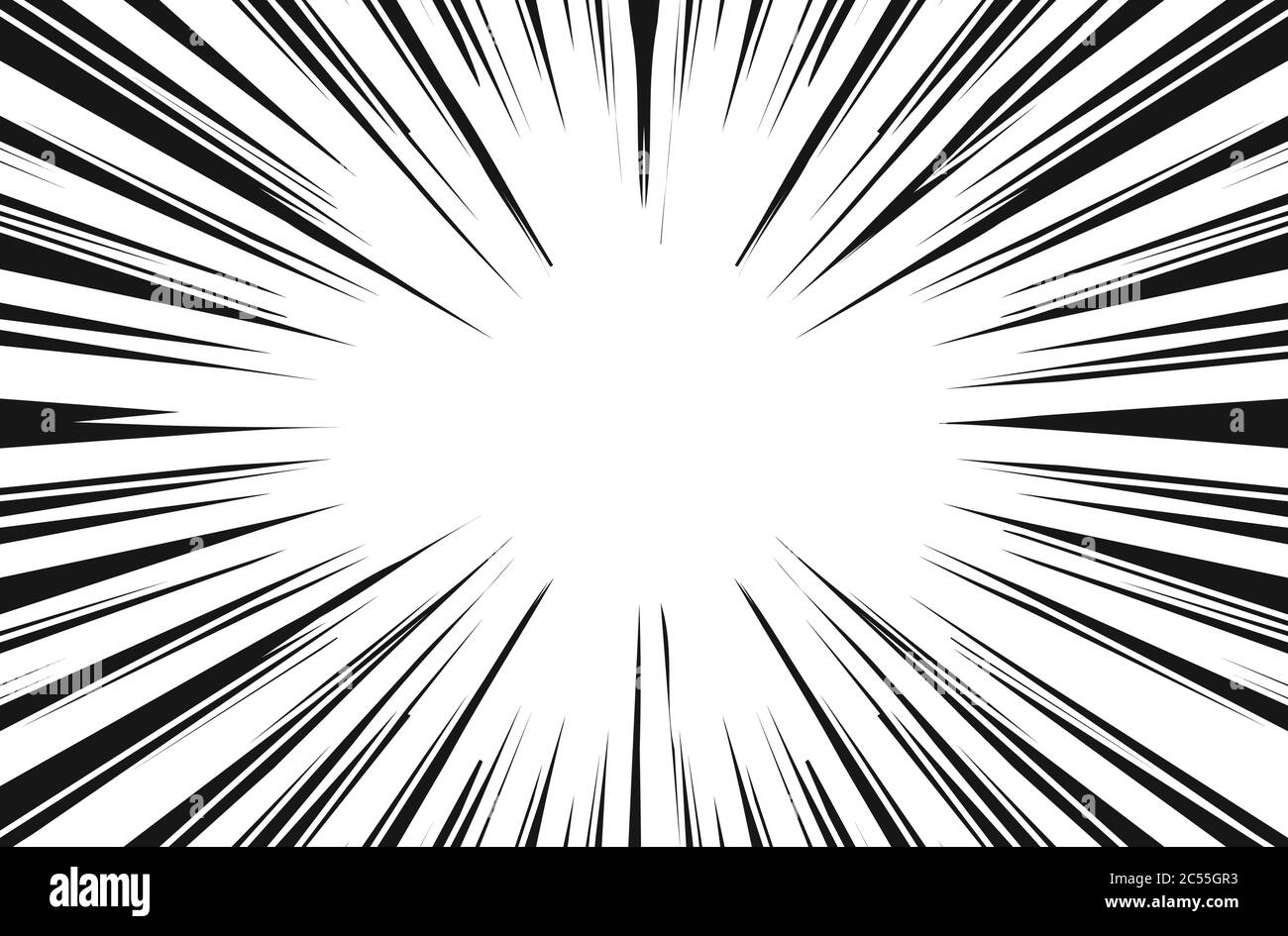 Raggi solari per fumetti Libri Radial background Vector Illustrazione Vettoriale