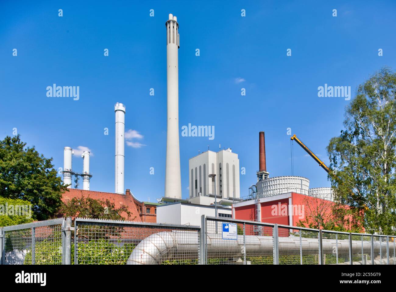 BS energia, centrale elettrica, pubblica utilità, approvvigionamento energetico, tecnologia, architettura, Braunschweig, bassa Sassonia, Germania, Europa Foto Stock