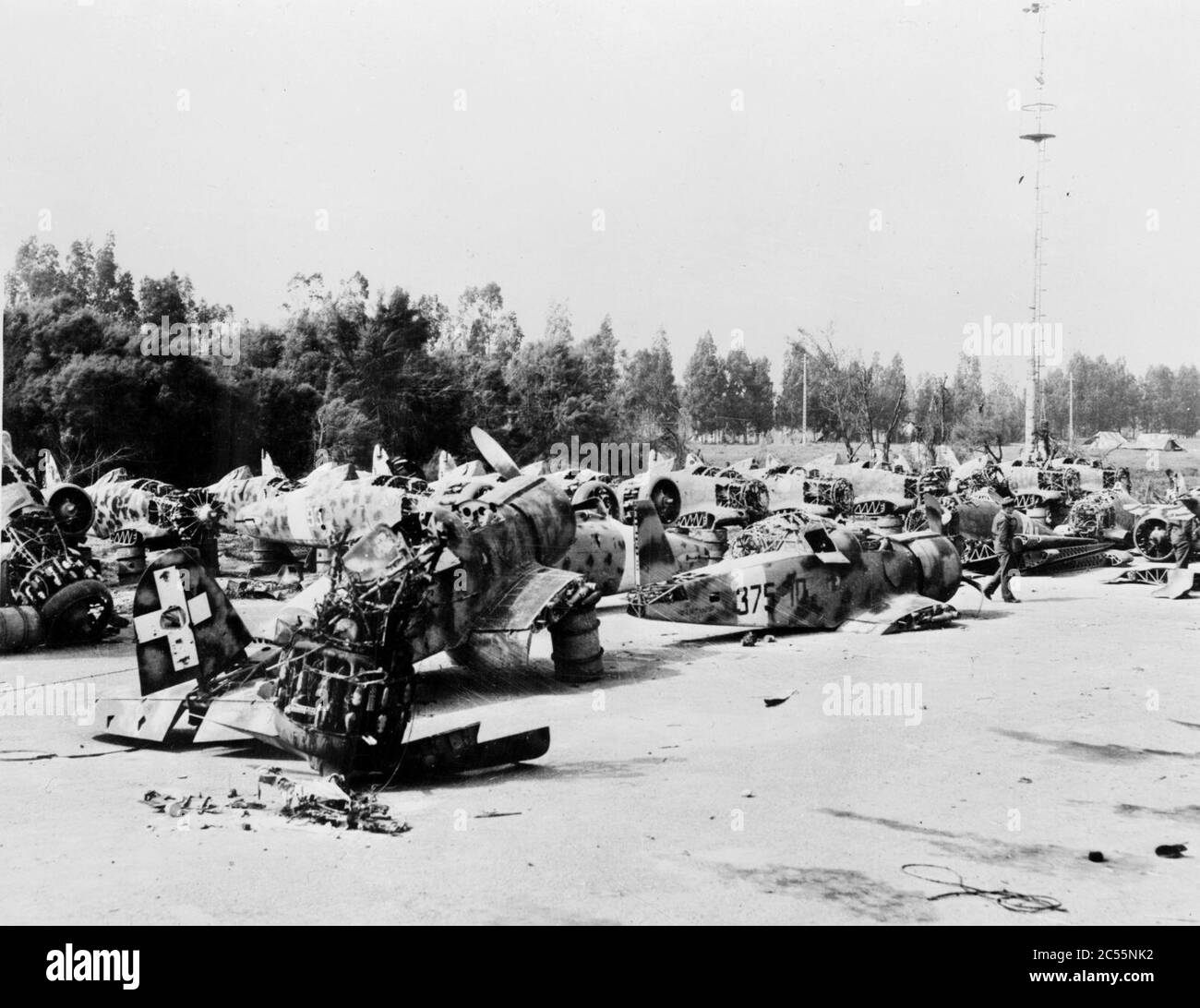 Relitti aerei italiani. Foto Stock