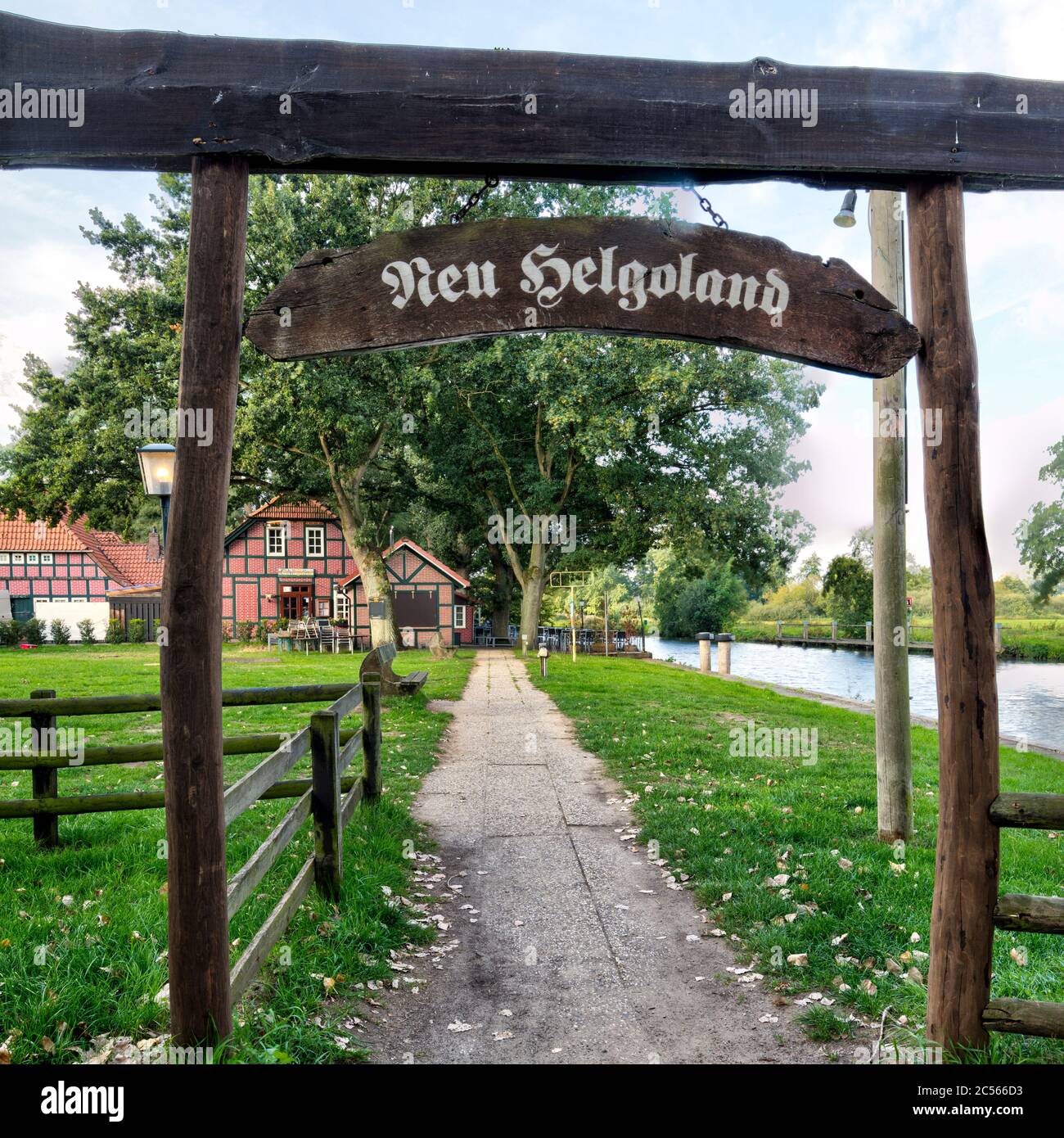 Hammehütte, ristorante, Hammestrand, Neu-Helgoland, Teufelsmoor, Worpswede, bassa Sassonia, Germania, Europa Foto Stock