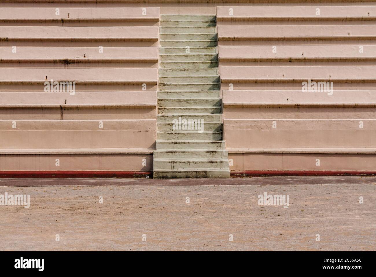 Posti a sedere in campo pelote a Saint Jean Fort de Pied Pays Basque Foto Stock