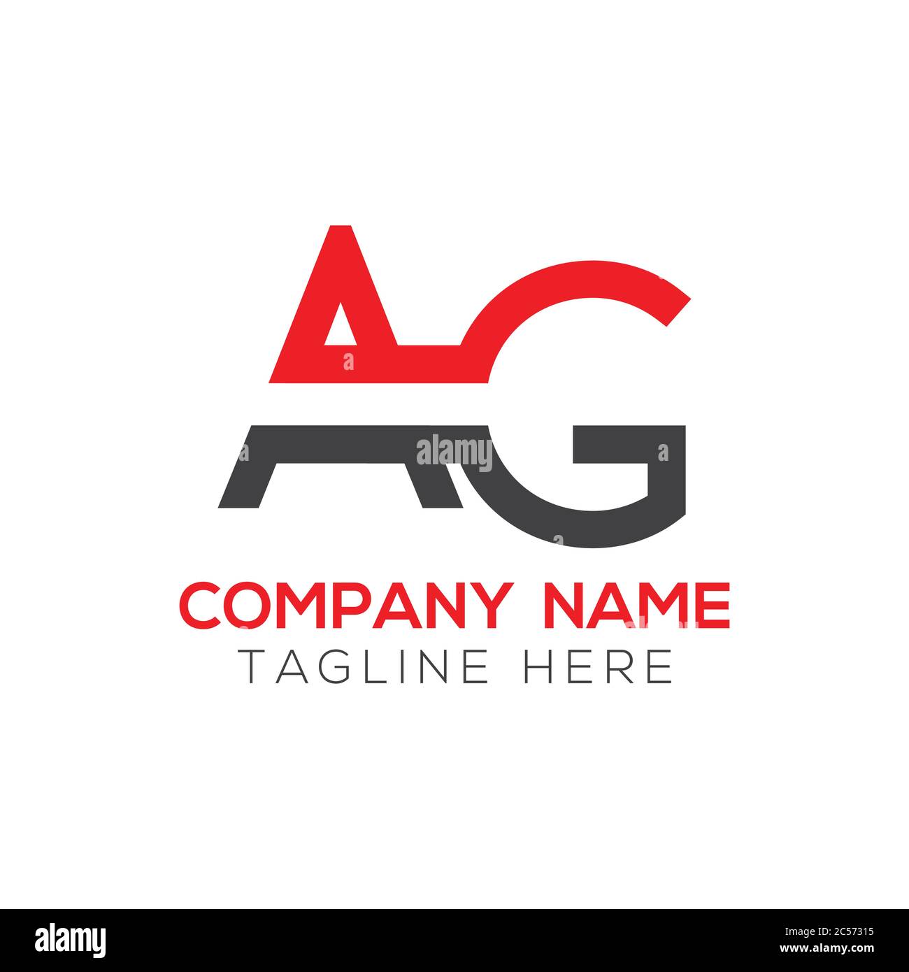 Initial AG Letter Logo Design Modern Business Typography Vector Template. Design del logo Creative Linked Letter AG Illustrazione Vettoriale