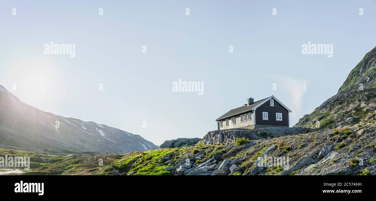 Rifugio sulla Geirangerstrasse in Norvegia Foto Stock