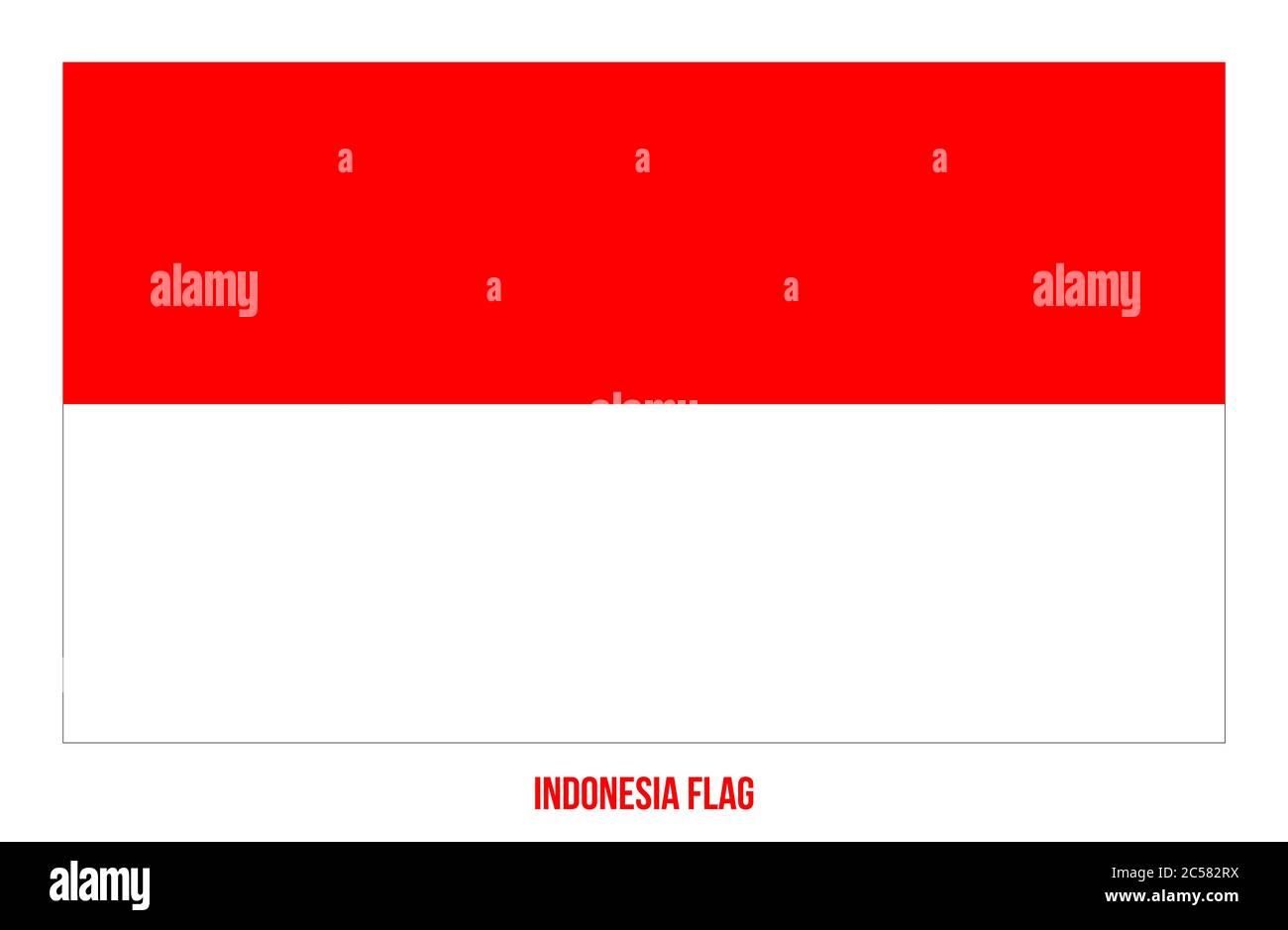 Illustrazione Del Vettore Di Bandiera Dell'Indonesia Su Sfondo Bianco. Bandiera Nazionale Dell'Indonesia. Illustrazione Vettoriale