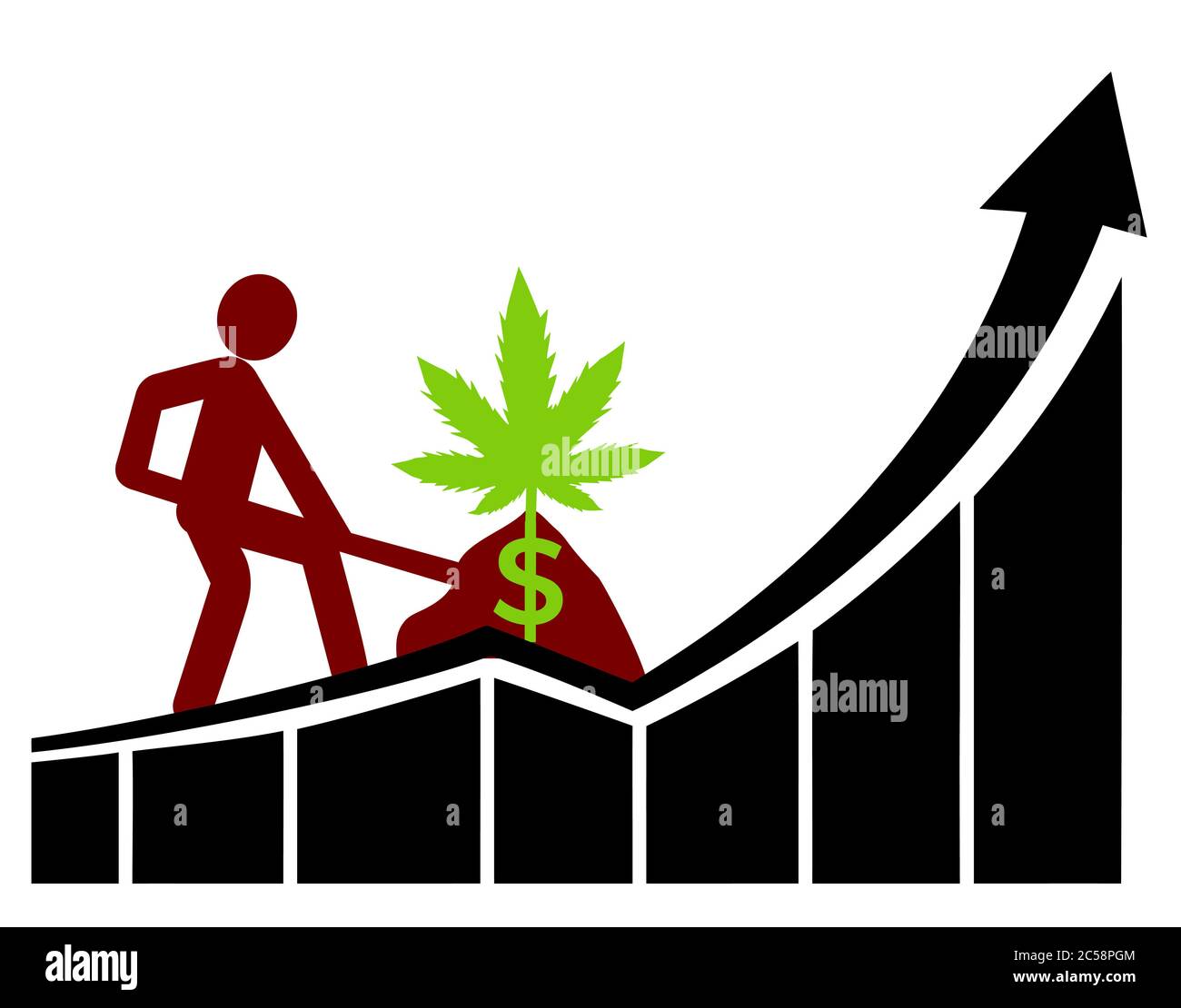 Aumento dei profitti per gli agricoltori che piantano cannabis. Foto Stock