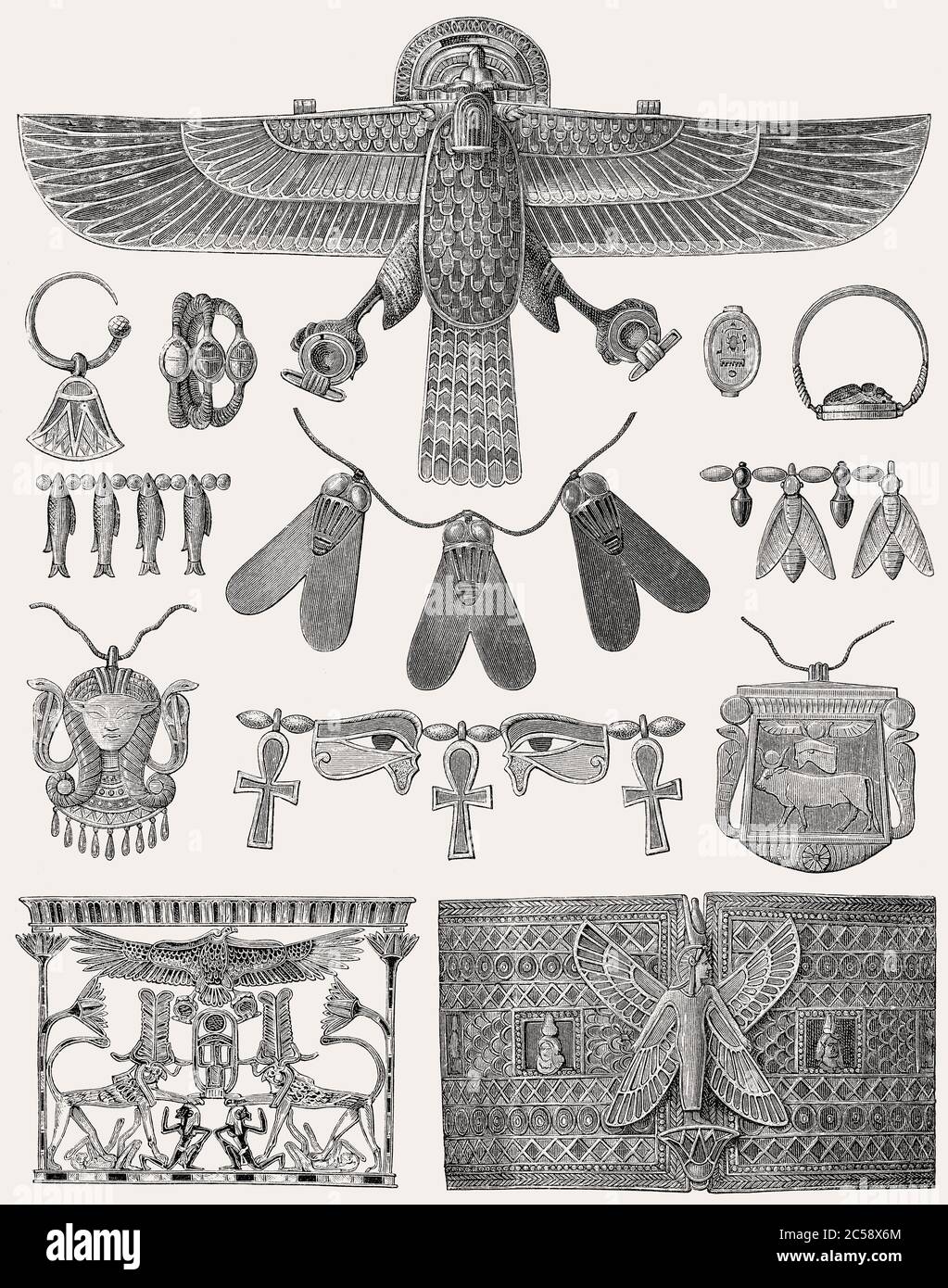Antichi gioielli egizi Foto stock - Alamy