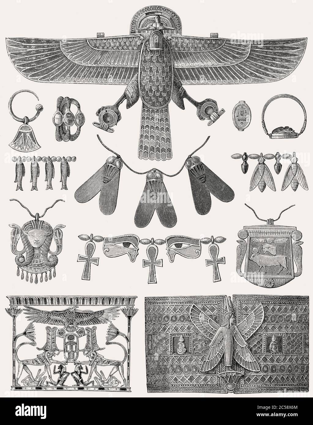 Antichi gioielli egizi Foto Stock