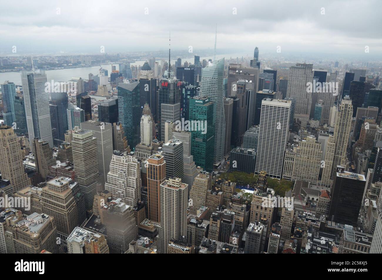 New York City Skyline Aerial Travel novembre 2015 Foto Stock