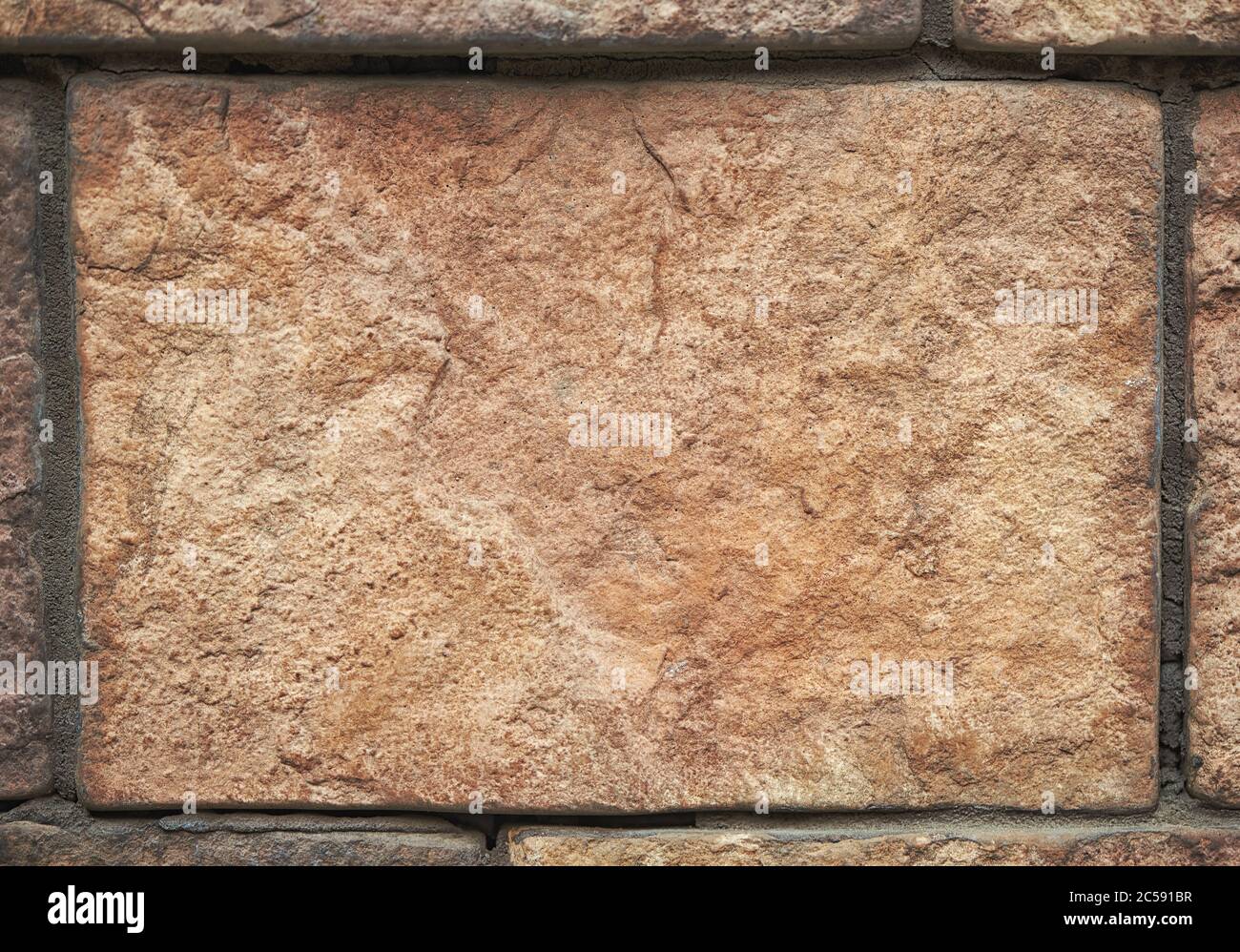 struttura dell'antico mattone di pietra naturale. Foto Stock