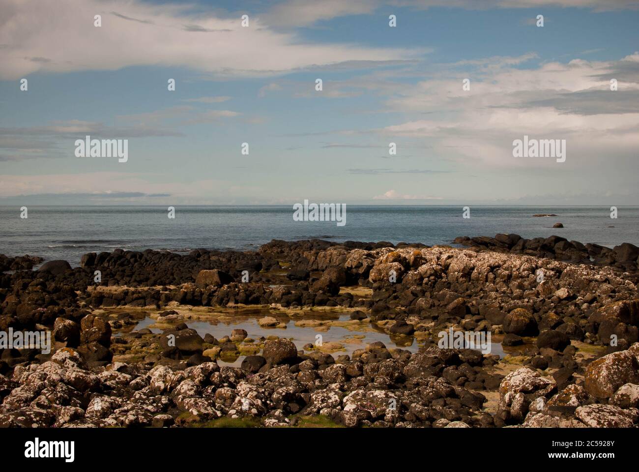 Giant's Causeway terra, luogo turistico Foto Stock