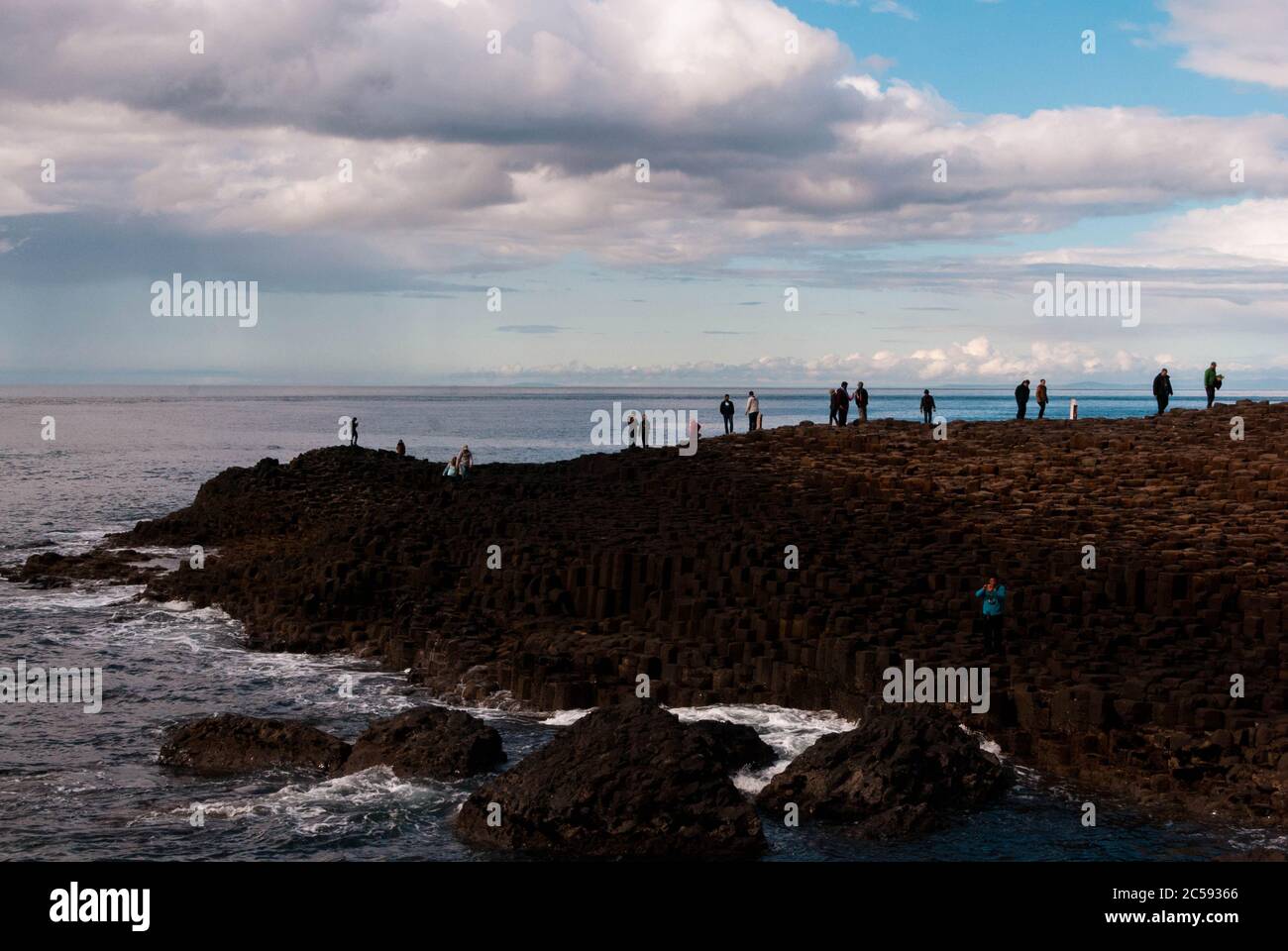 Giant's Causeway terra, luogo turistico Foto Stock