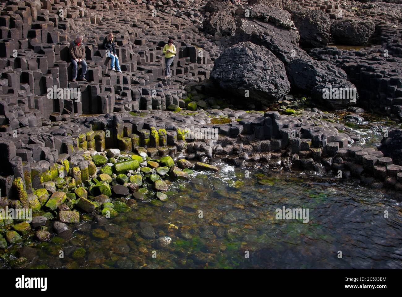 Giant's Causeway terra, luogo turistico Foto Stock