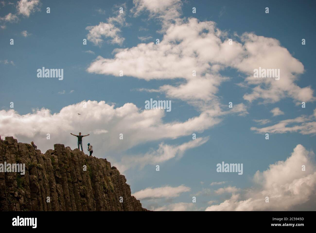 Giant's Causeway terra, luogo turistico Foto Stock