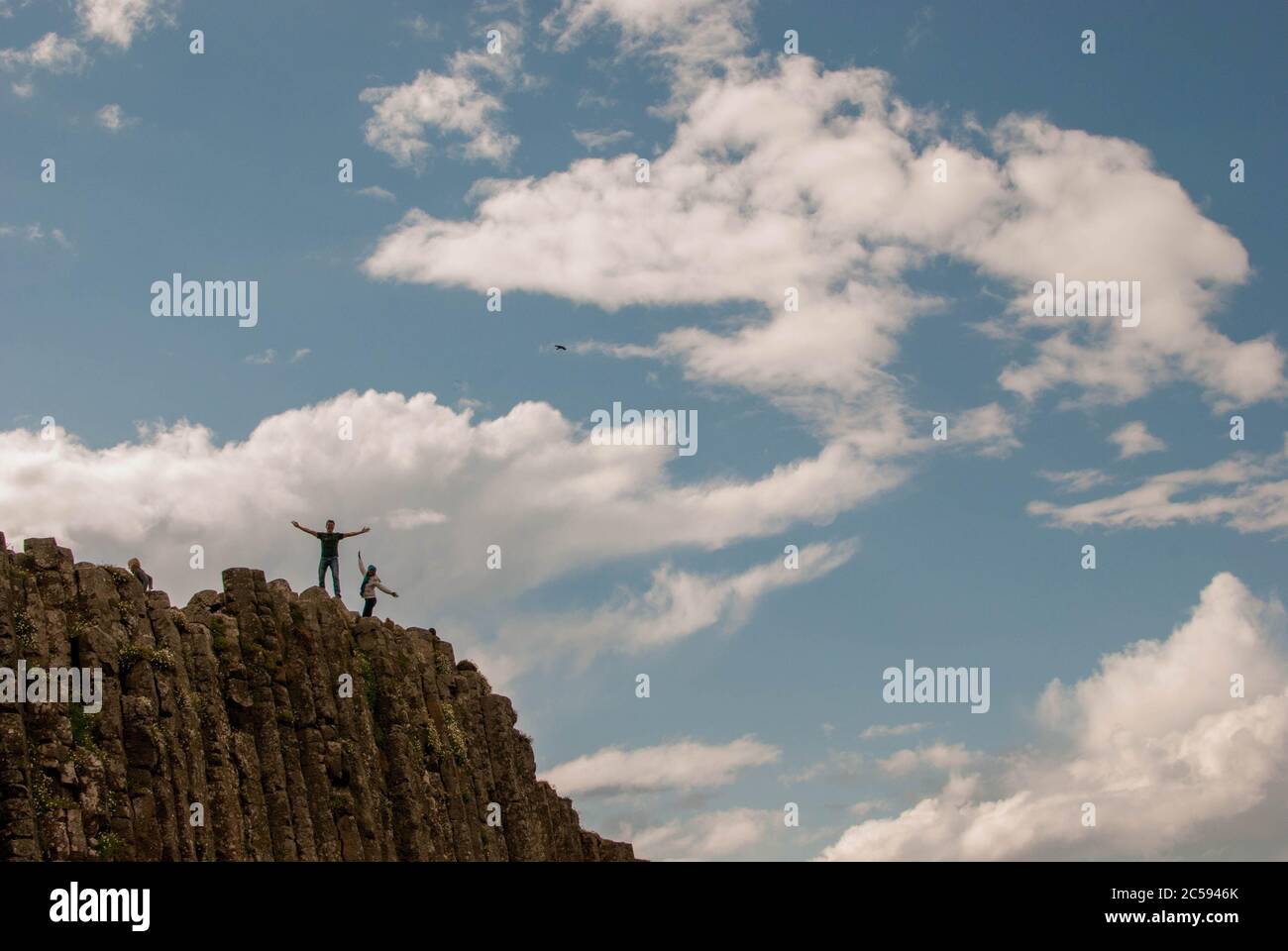 Giant's Causeway terra, luogo turistico Foto Stock