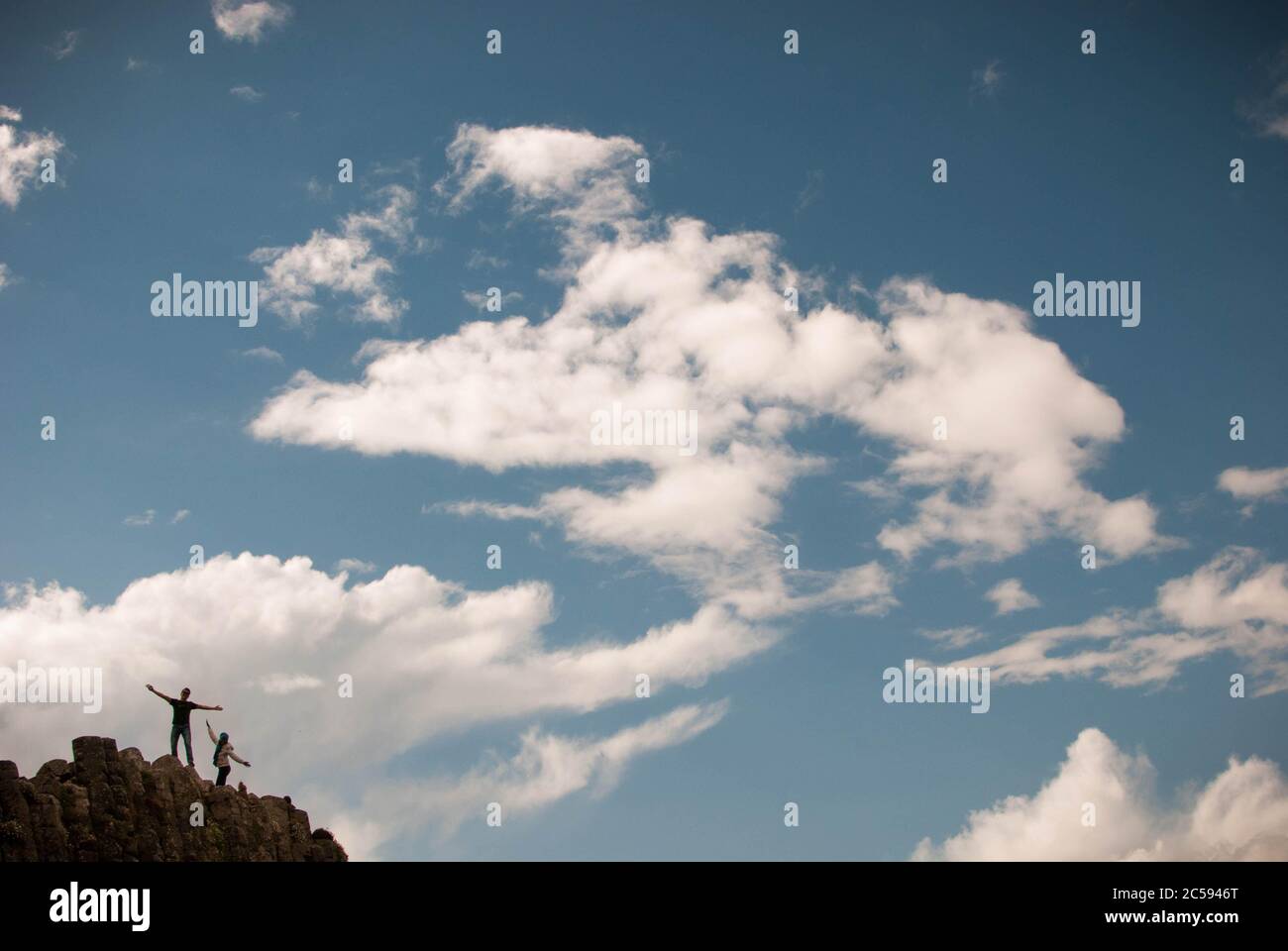 Giant's Causeway terra, luogo turistico Foto Stock