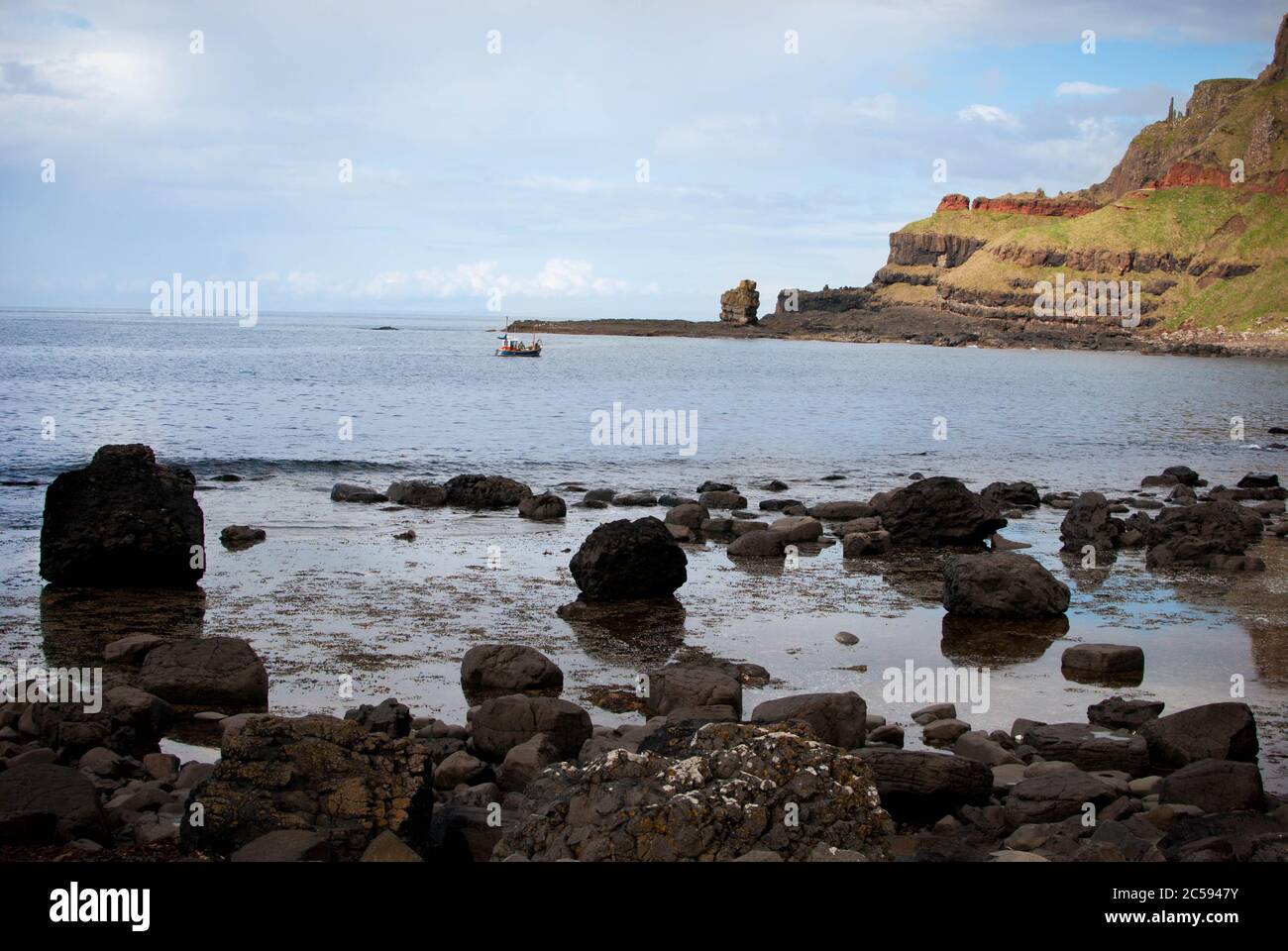 Giant's Causeway terra, luogo turistico Foto Stock