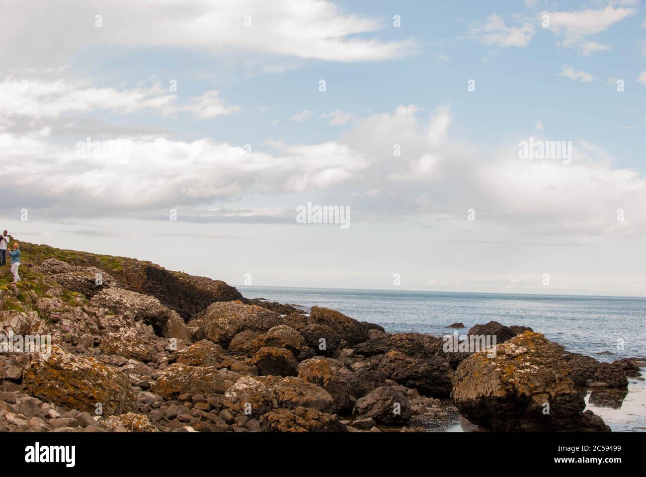 Giant's Causeway terra, luogo turistico Foto Stock