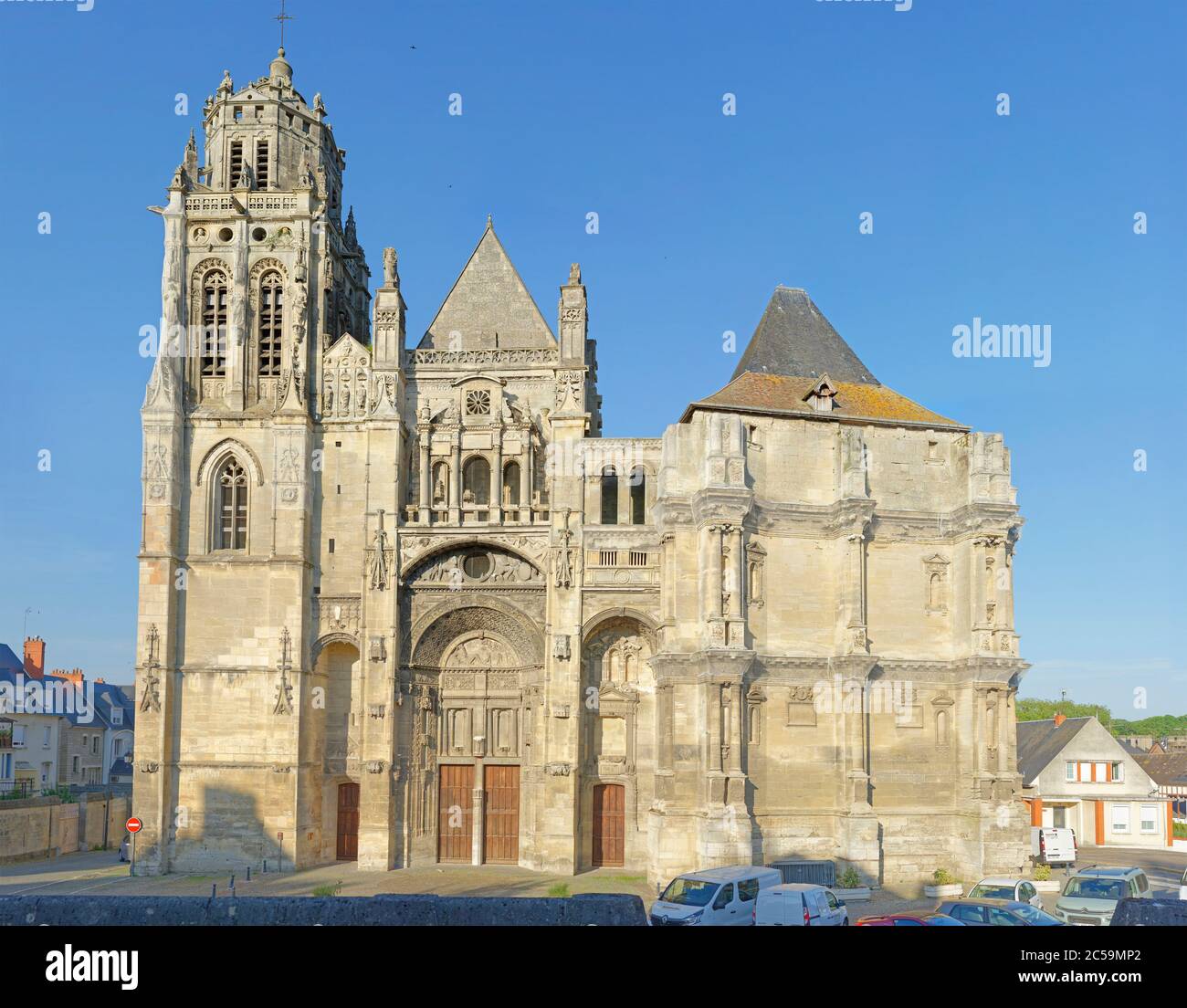 Francia, Eure, Gisors, St-Gervais-St-Protais chiesa Foto Stock