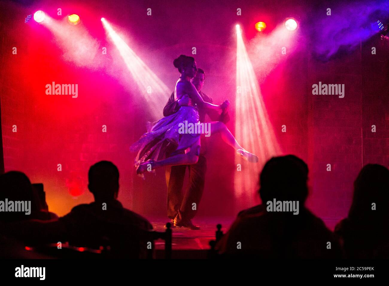 Argentina, Buenos Aires, Café Tortoni (avenida de Mayo 825), spettacolo di tango argentino Foto Stock
