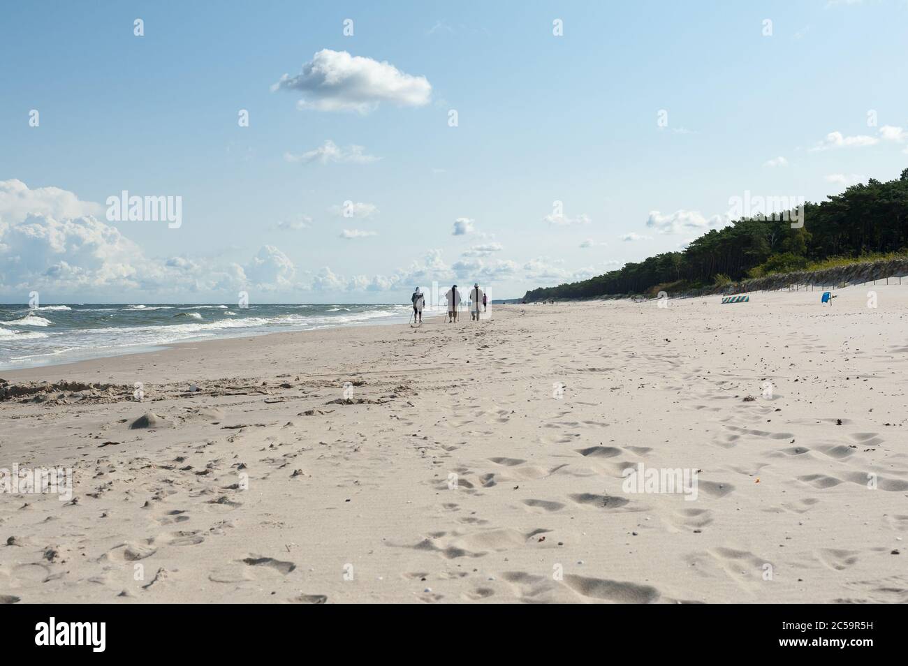 Spiaggia di Mrzeżyno, West Pomerania voivodato, Polonia Foto Stock