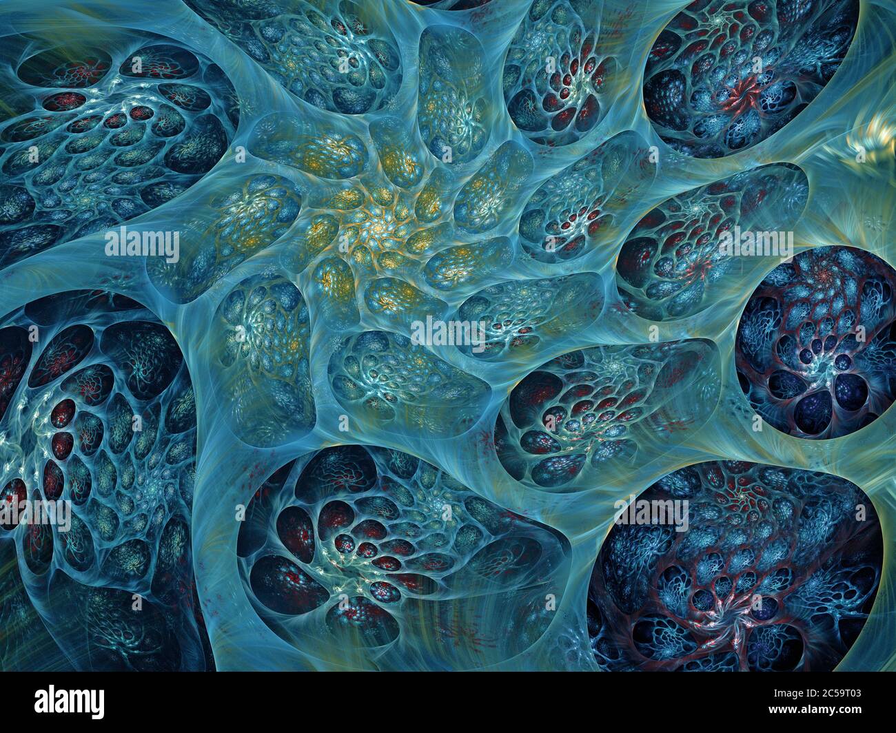 Astratto fiamma a spirale Fractal Art Foto Stock