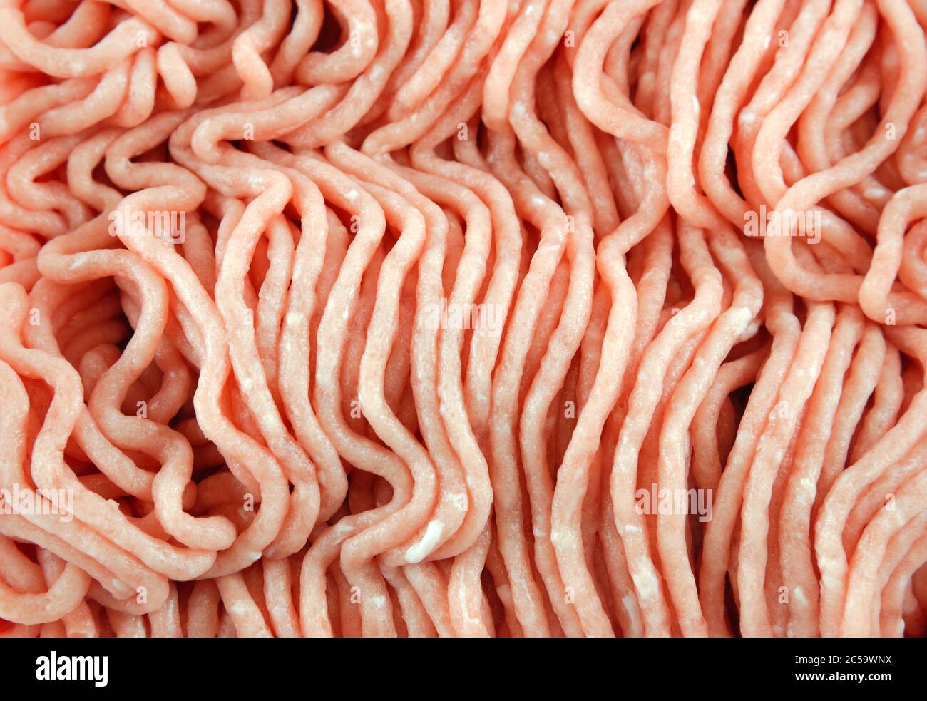 primo piano su fondo di carne tacchino macinato Foto Stock
