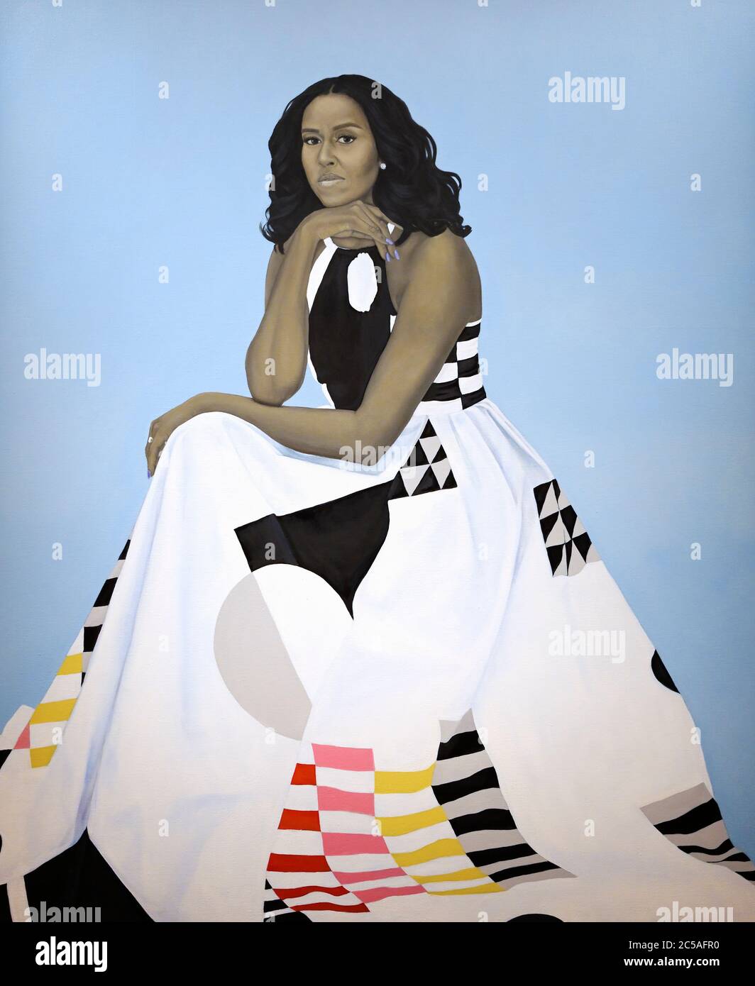 Ritratto di Michelle Obama, 2018 Foto Stock