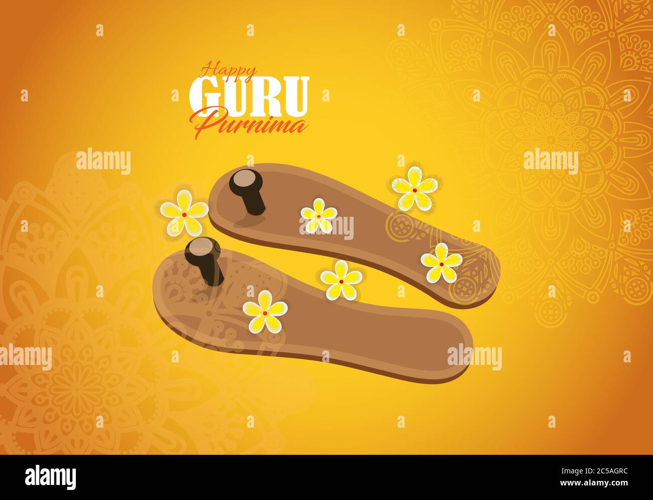 Illustrazione vettoriale della celebrazione di Guru Purnima in India e Nepal. Giorno di Vesak. Illustrazione Vettoriale