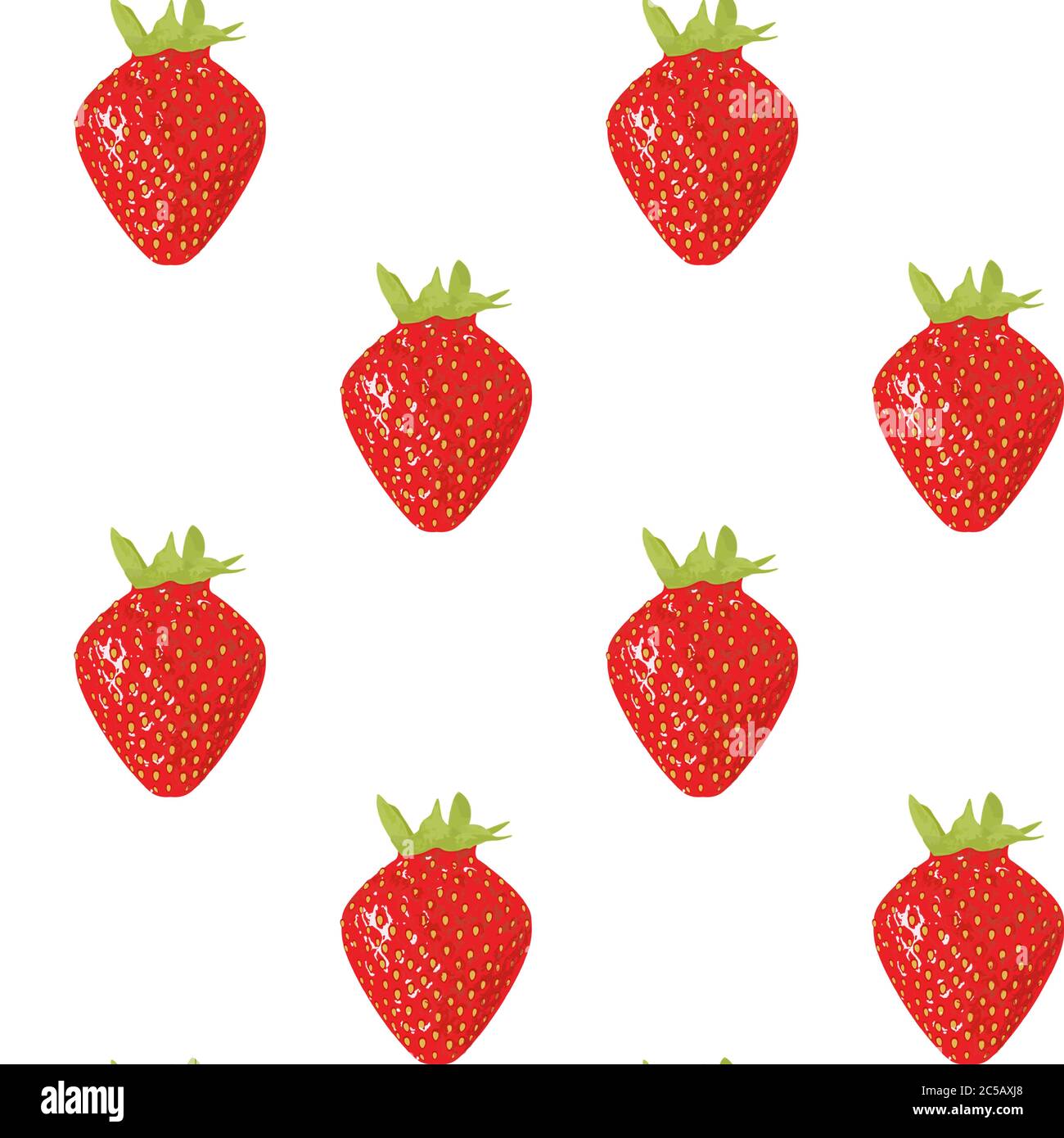 Fragola dolce matura e gustosa. Ripetizione senza giunture. Illustrazione Illustrazione Vettoriale