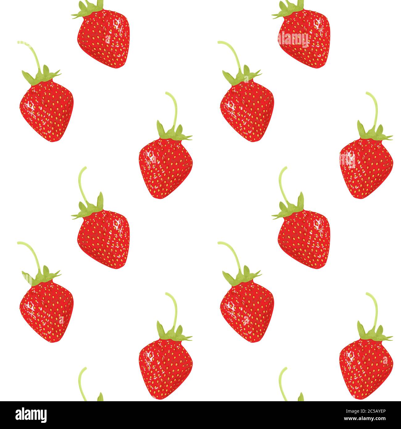 Fragola dolce matura e gustosa. Ripetizione senza giunture. Illustrazione Illustrazione Vettoriale