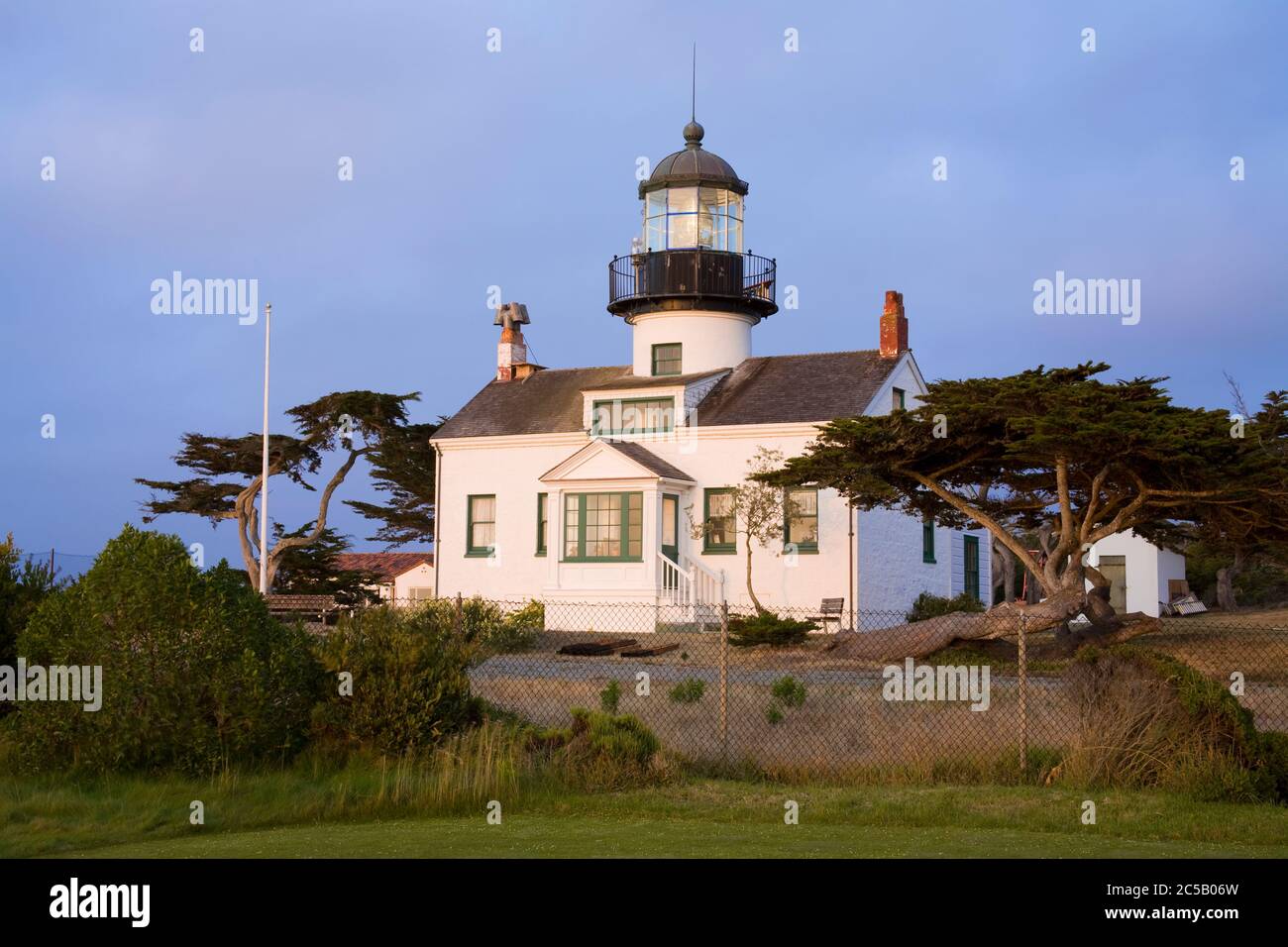 Faro di Point Pinos, Pacific Grove, Monterey County, California, Stati Uniti Foto Stock