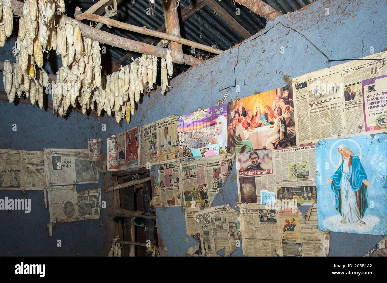 Visita alla cooperativa di caffè Gashonga nella regione del lago Kivu in Ruanda Foto Stock