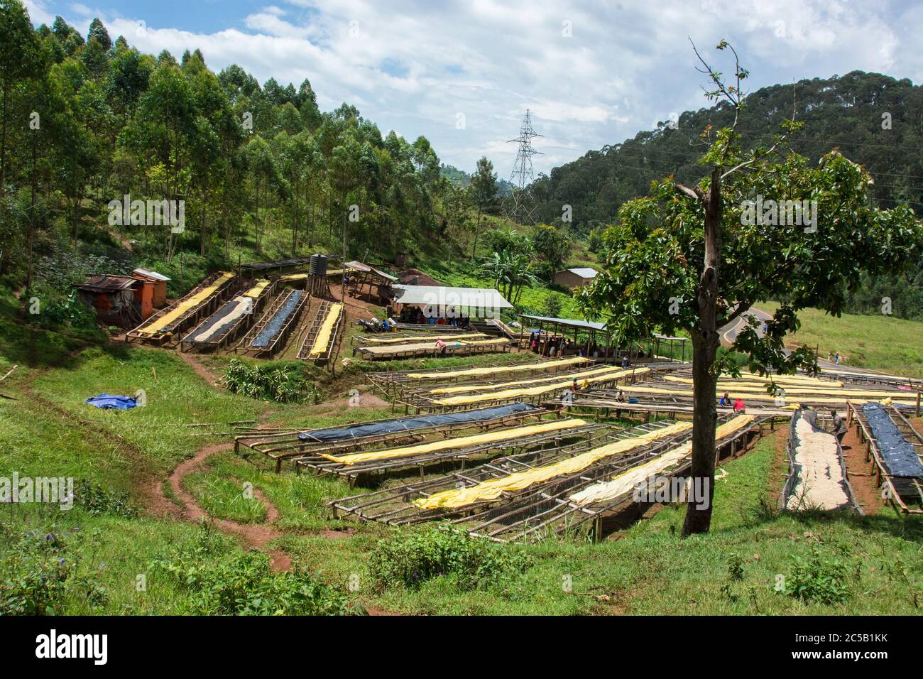 Stazione di lavaggio Kokabanya e bonus monetari con Rob Fiedler dei commercianti di Africana Foto Stock