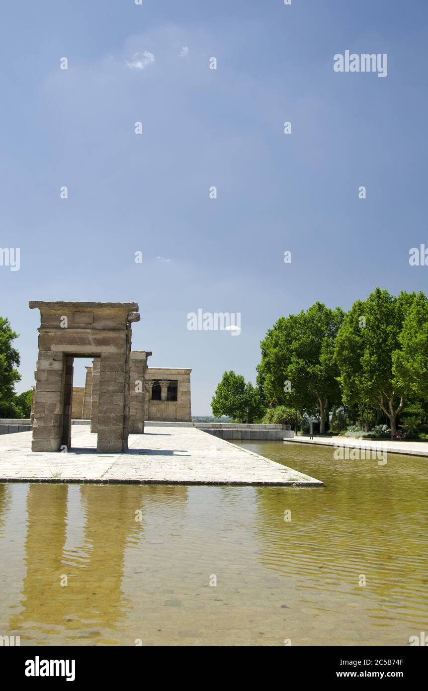 Il Tempio di Debod, Madrid, Spagna Foto Stock