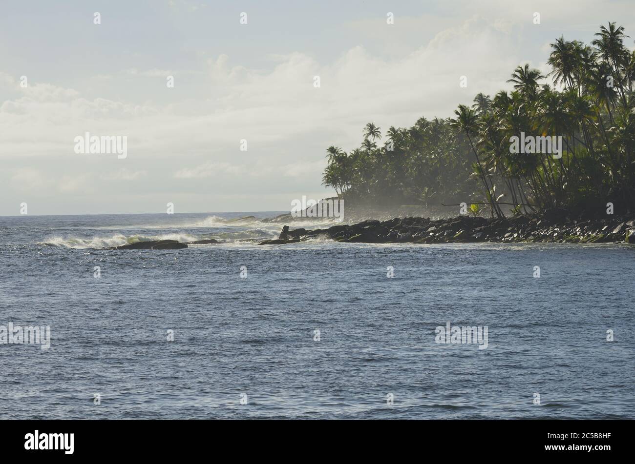 Strait alle Isole della salvezza un'isola Saint-Joseph Foto Stock