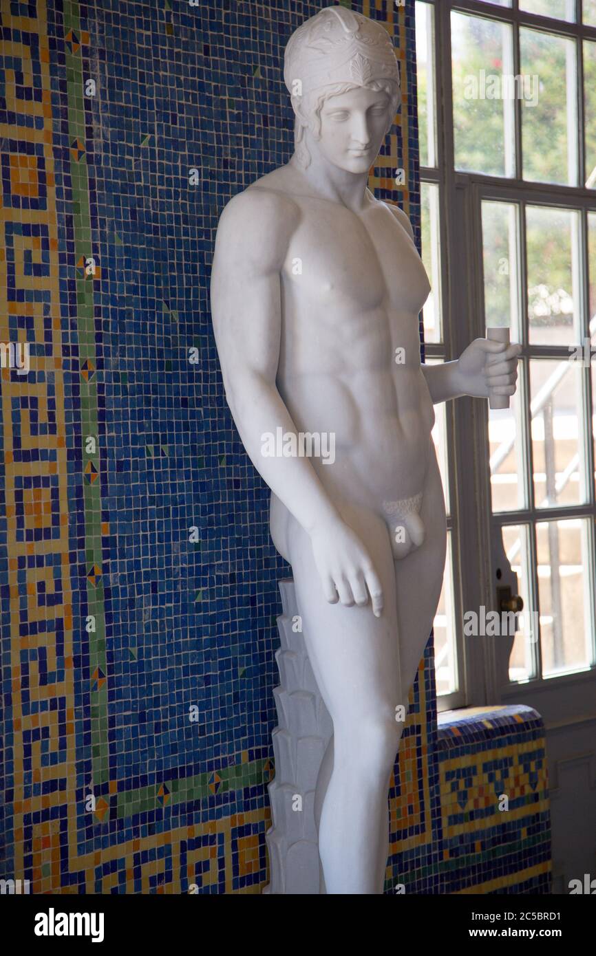 La piscina romana al castello di Hearst Foto Stock