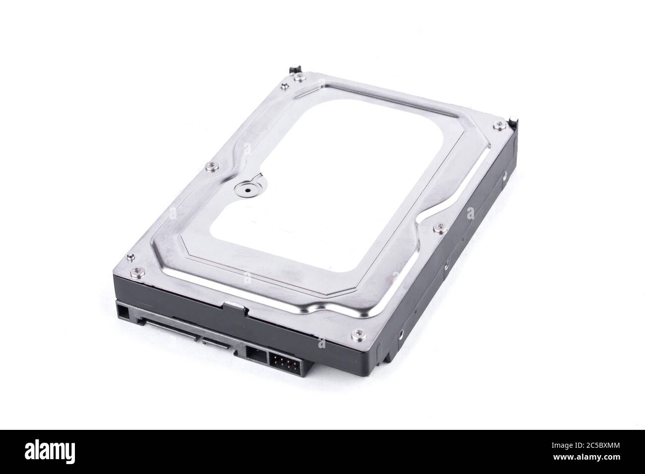 l'unità disco rigido è la memorizzazione dei dati per il computer digitale dati su sfondo bianco, con tecnologia a disco rigido isolata Foto Stock