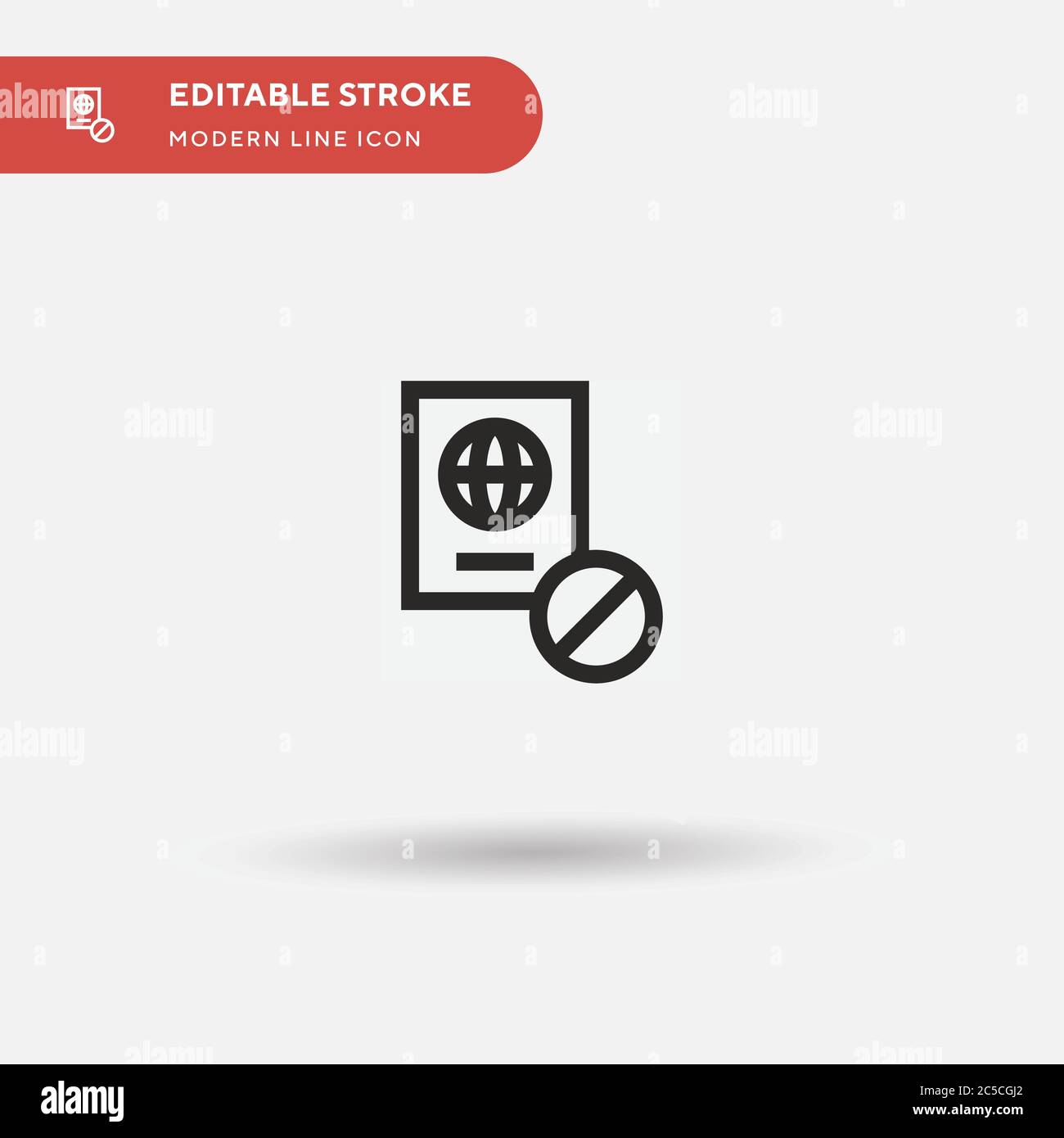 Nessuna icona vettore semplice in movimento. Modello di disegno simbolo illustrazione per elemento UI mobile Web. Pittogramma moderno a colori perfetto su tratto modificabile. Nessuna icona di viaggio per il tuo progetto aziendale Illustrazione Vettoriale