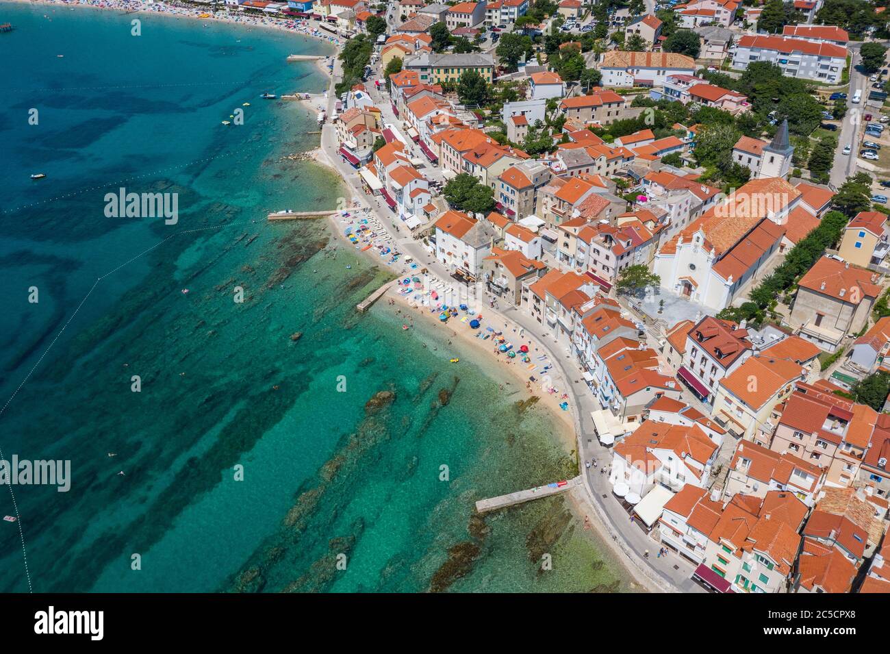 Baska, isola di Krk Foto Stock