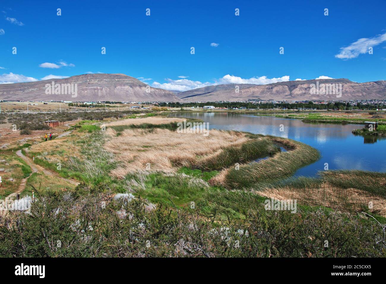 Laguna Nimez Reserva a El Calafate, Patagonia, Argentina Foto Stock