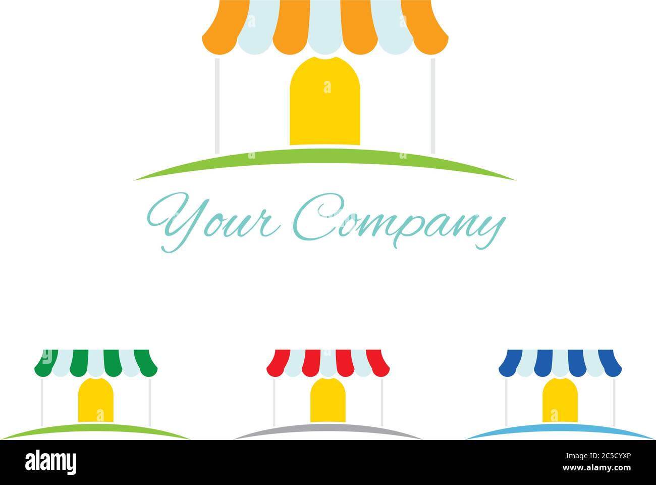 Modello vettoriale logo aziendale Little Shop Illustrazione Vettoriale